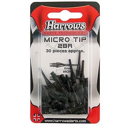 Harrows Softip Micro spidser, 30 stk.-hvite